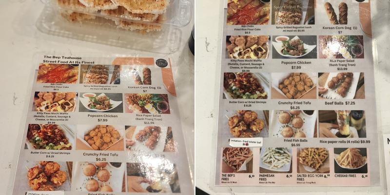 The Bep Teahouse - Memphis Menu