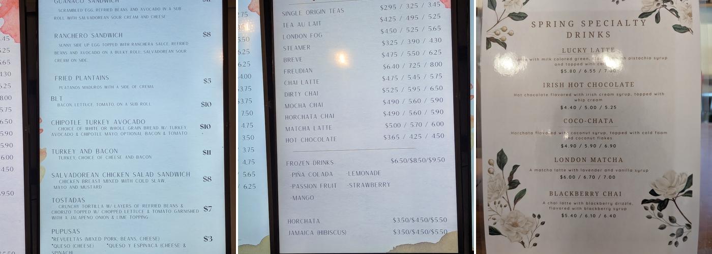 Belén Casa de Pan Menu