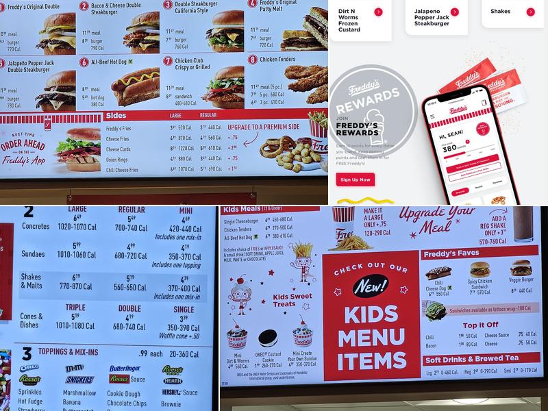 Freddy's Frozen Custard & Steakburgers Menu