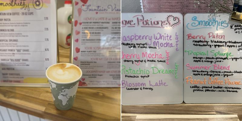 Fountain View Coffee Menu