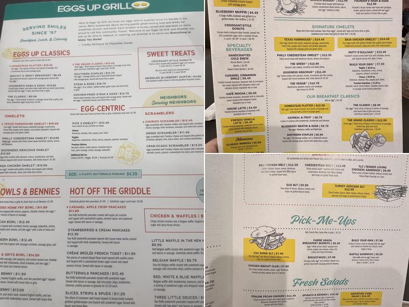 Eggs Up Grill Menu