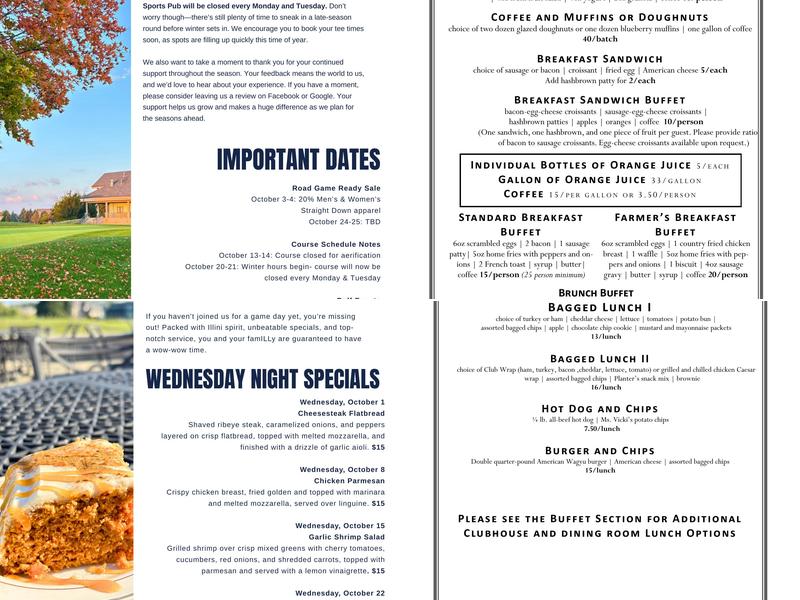 Oskee's Sports Pub Menu