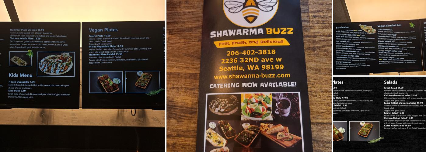 Shawarma buzz Menu
