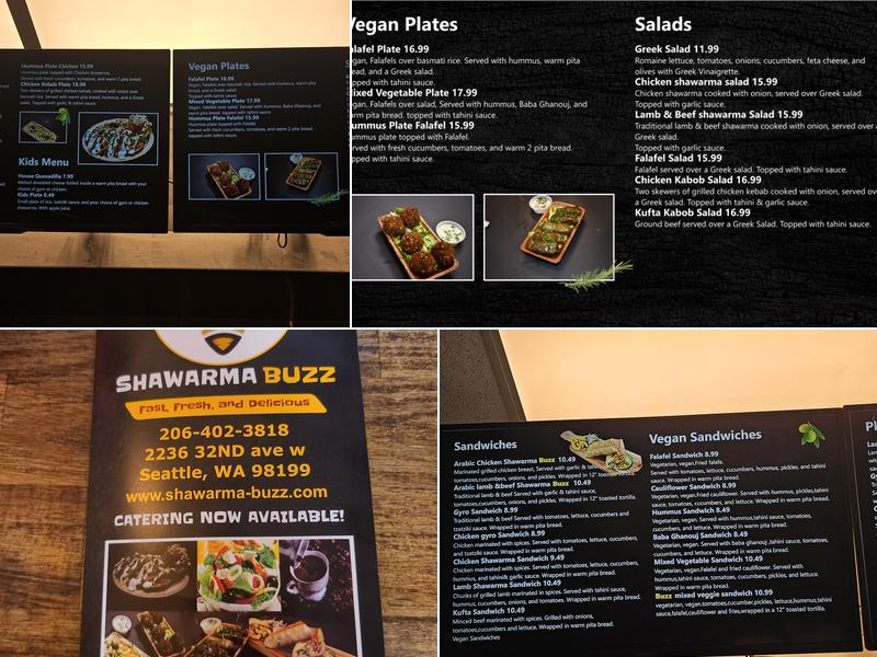 Shawarma buzz Menu