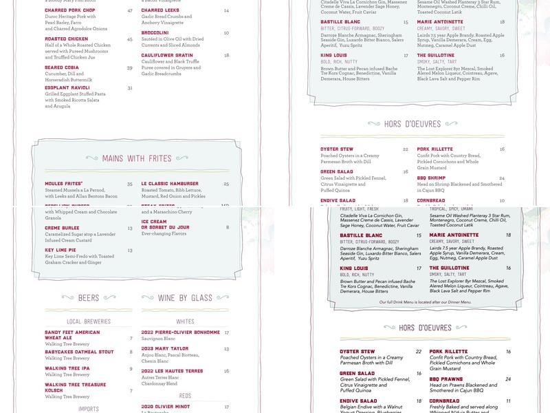 Rebellion Beachside Bar & Bistro Menu