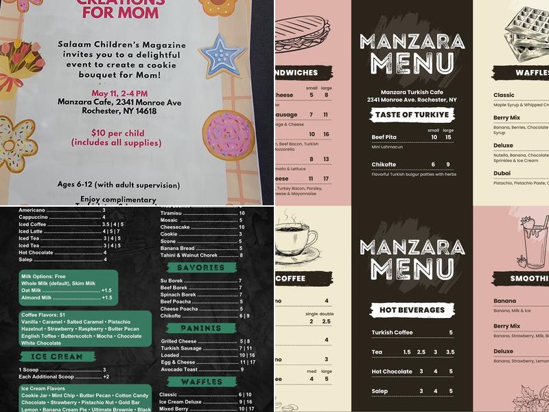 Manzara Cafe Menu