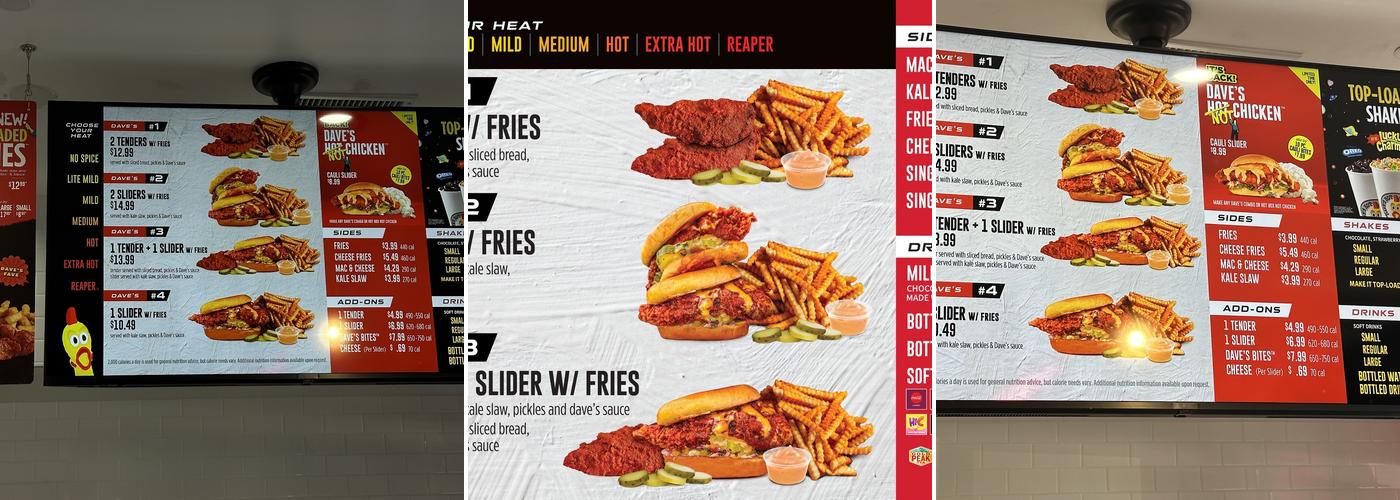 Dave's Hot Chicken Menu