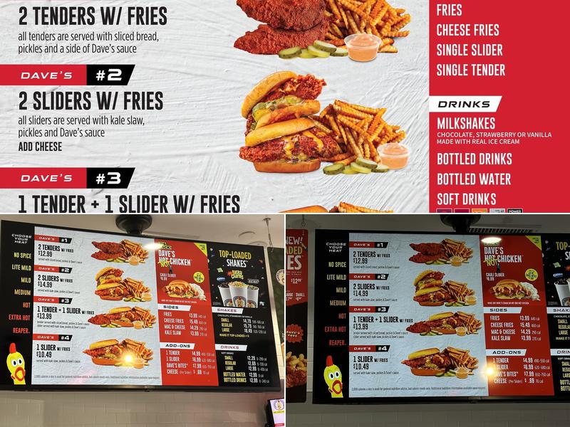 Dave's Hot Chicken Menu