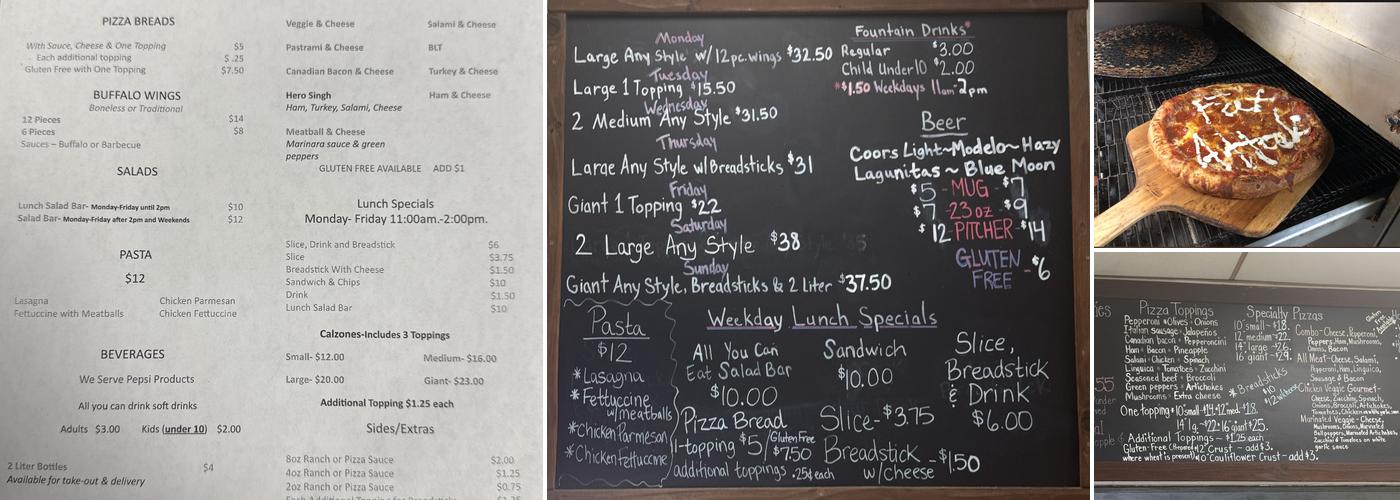 Pizza Plus Menu