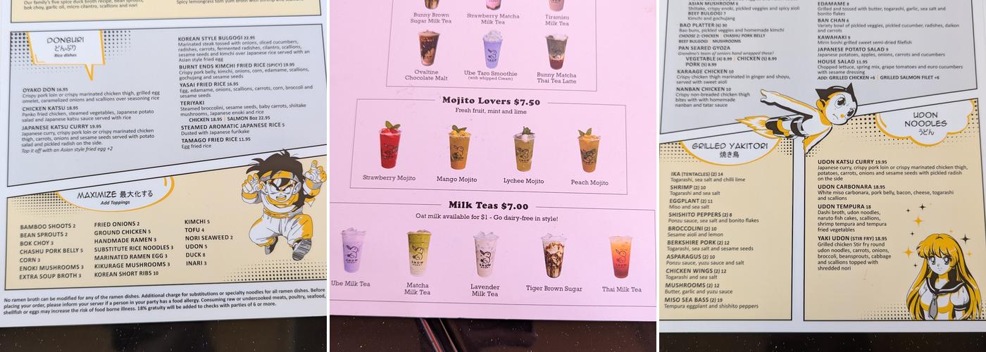 Ramen Lab Eatery Menu