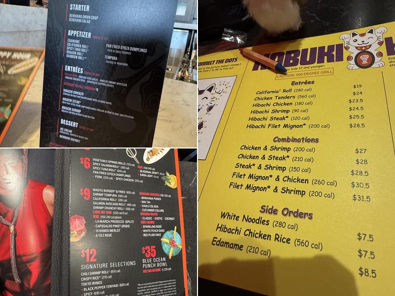 Benihana Menu