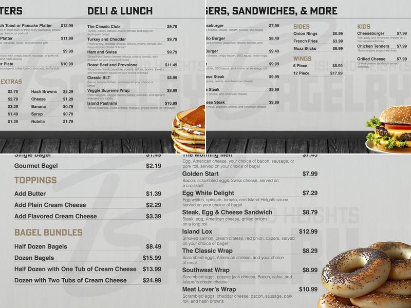 Island Heights Bagelry Menu