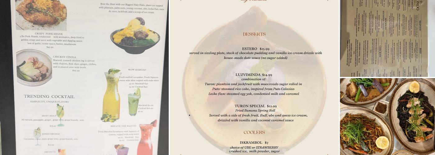 BINONDO by Kabisera Menu