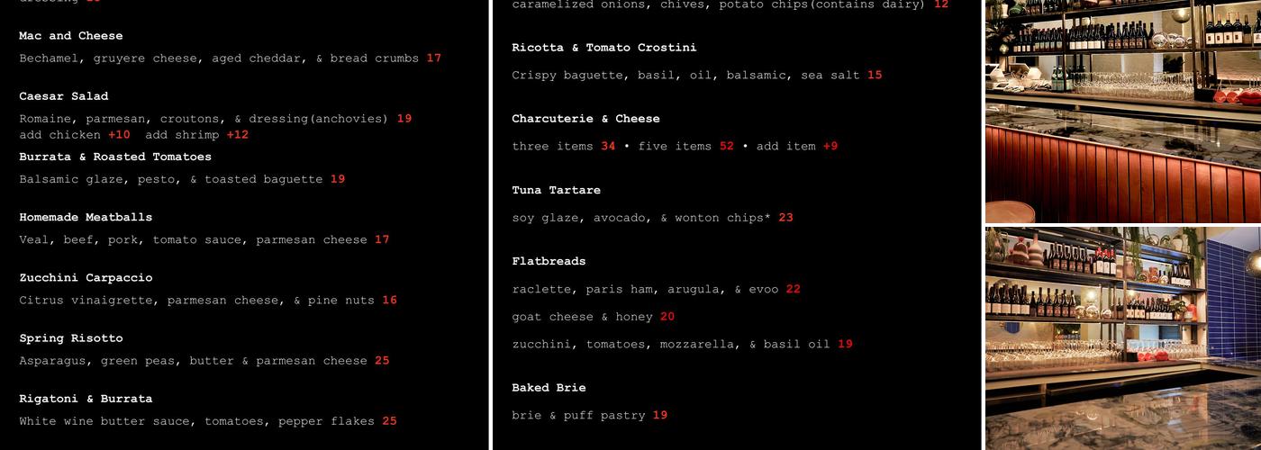 Bisou Menu