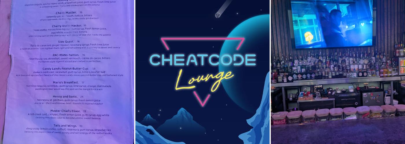 Cheat Code Lounge Menu