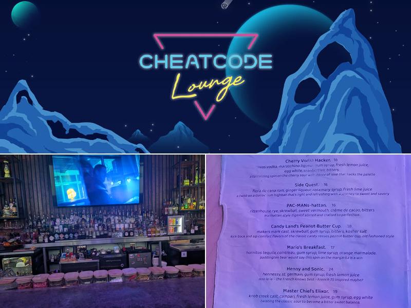 Cheat Code Lounge Menu