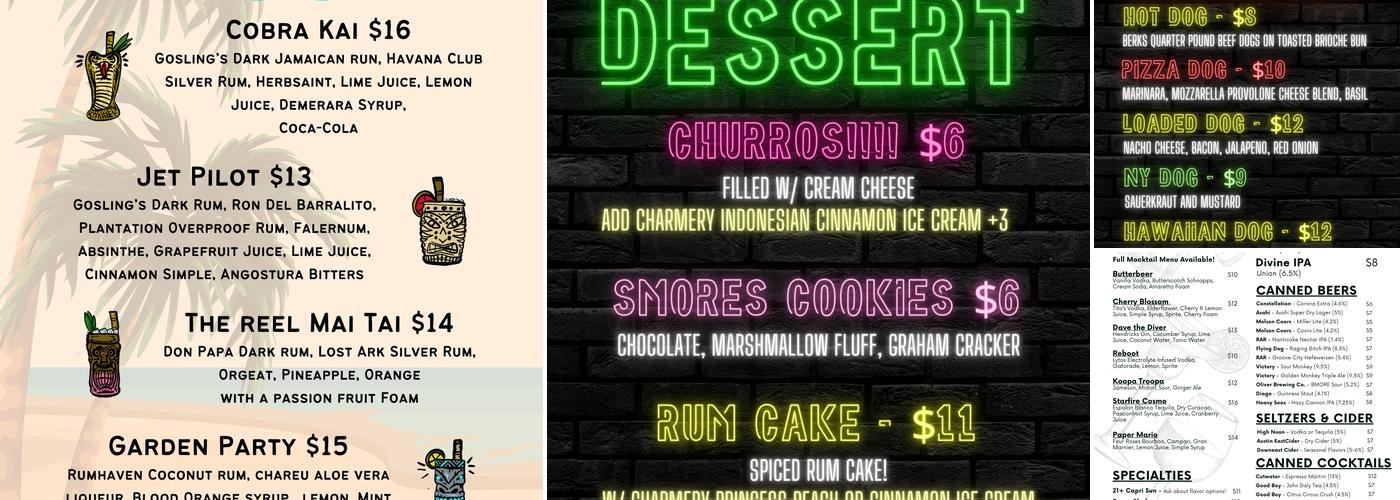 GameOn bar+arcade Menu