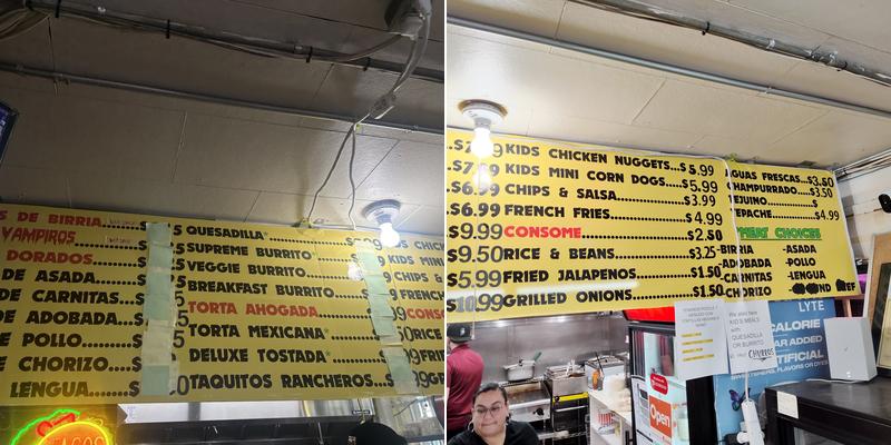 La Terraza Taqueria Menu