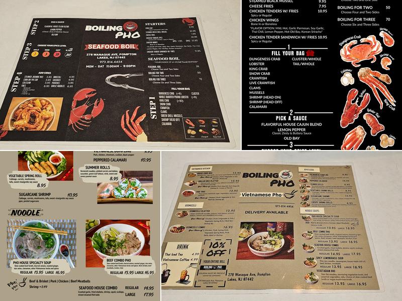 Boiling Pho Menu