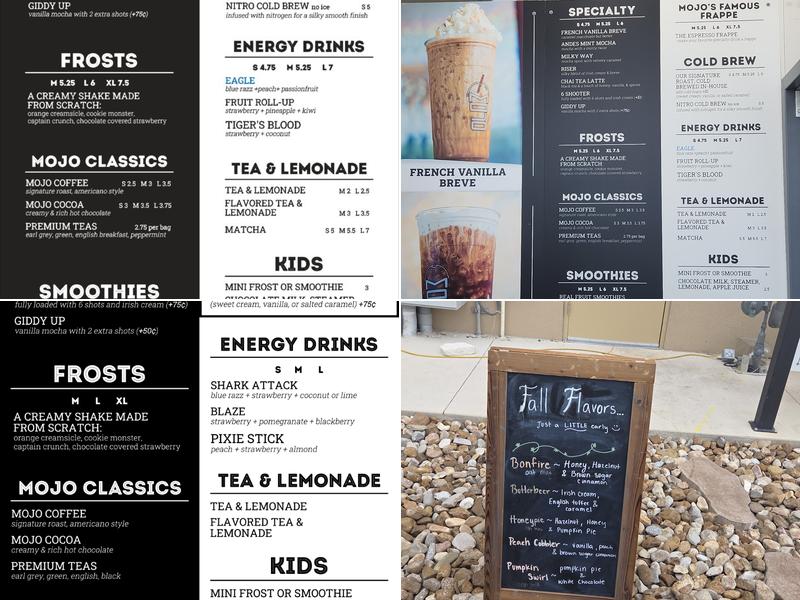 Mojo Coffee Menu