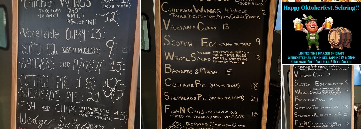 Gavaghans Irish Pub & Kitchen Menu