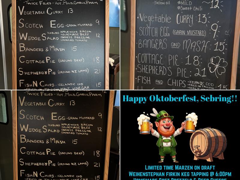 Gavaghans Irish Pub & Kitchen Menu