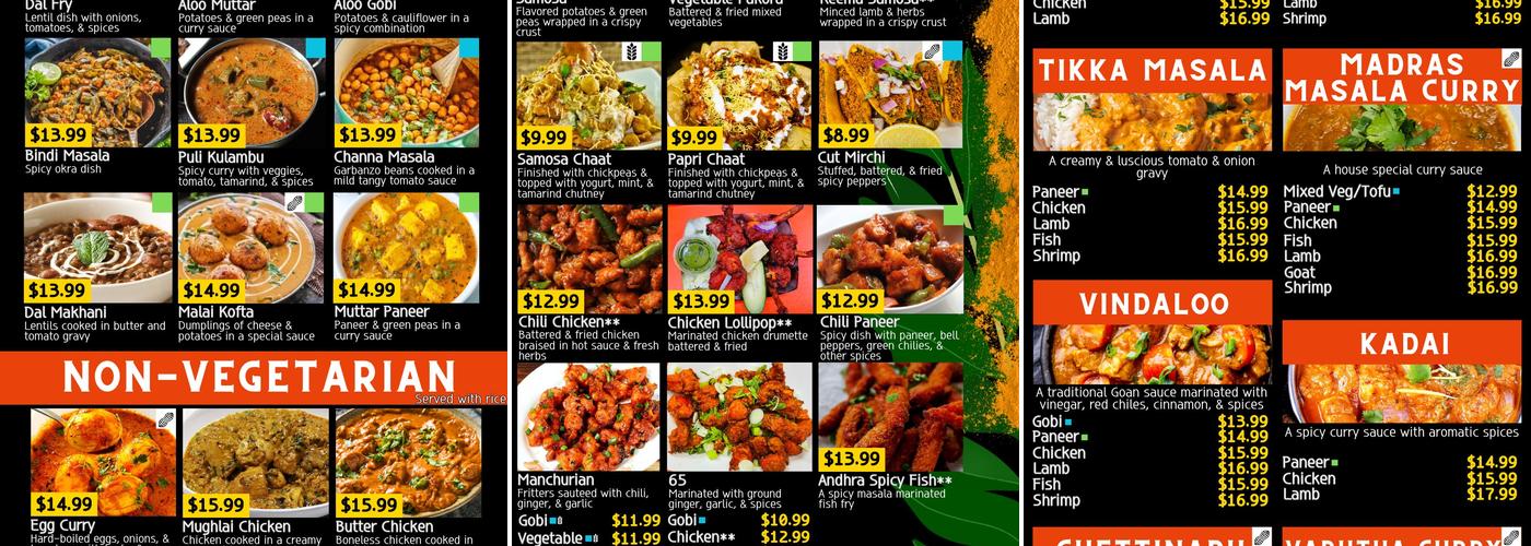 Madras Masala Express Menu