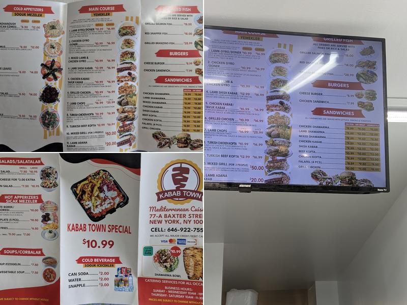 Kabab Town Menu