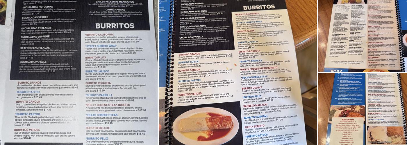 EL LORO MEXICAN RESTAURANT Menu