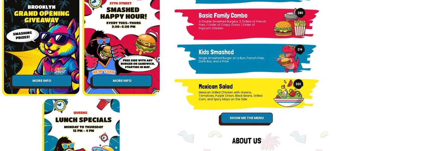 Smash House Woodbourne Menu