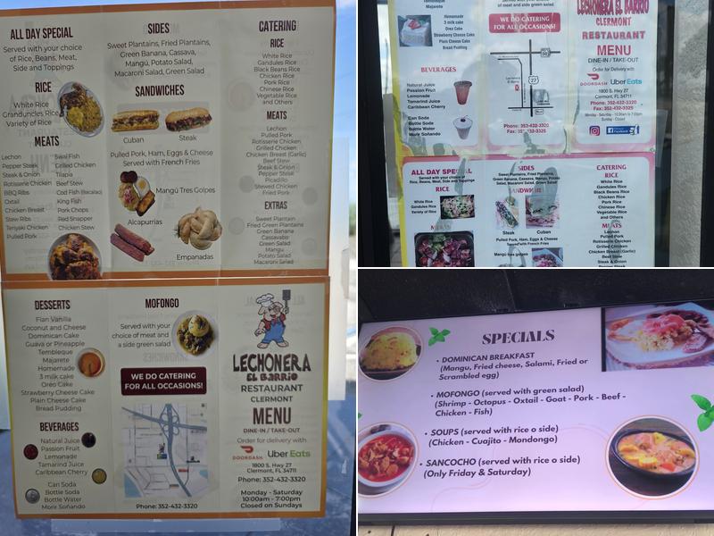 LECHONERA EL BARRIO Menu