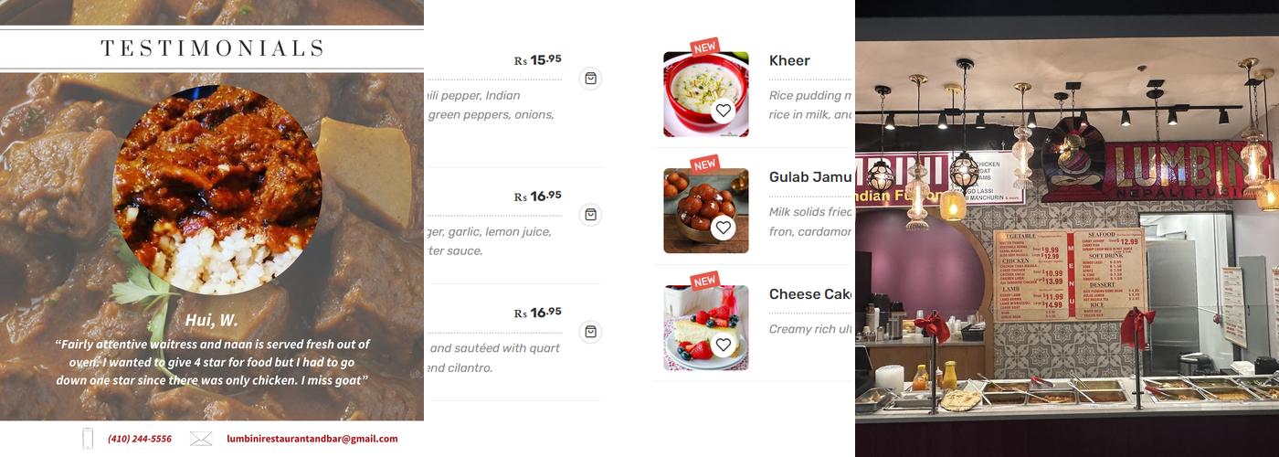 Lumbini Fusion: Nepali Indian Cuisine Menu