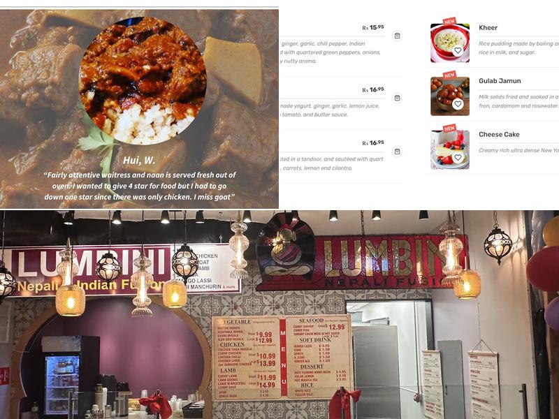 Lumbini Fusion: Nepali Indian Cuisine Menu