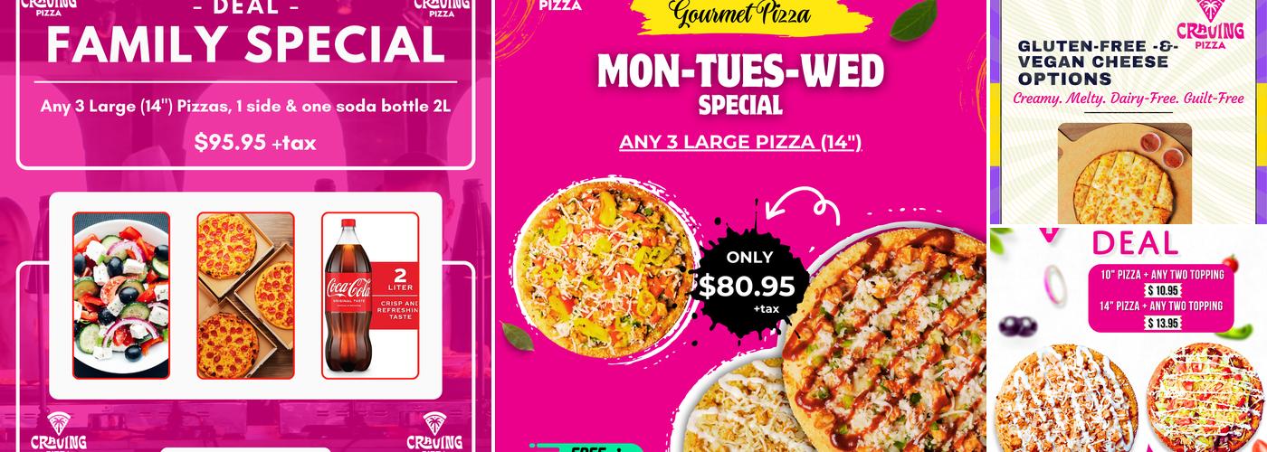 Craving Pizza Menu