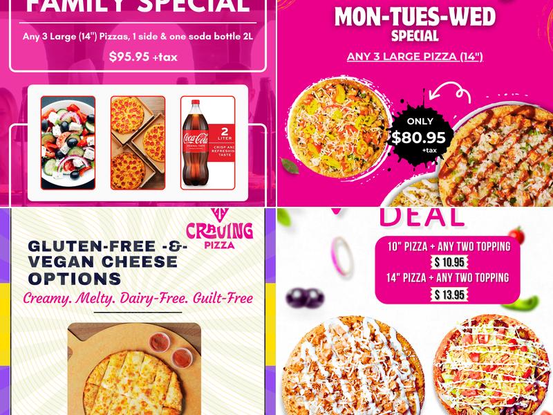 Craving Pizza Menu