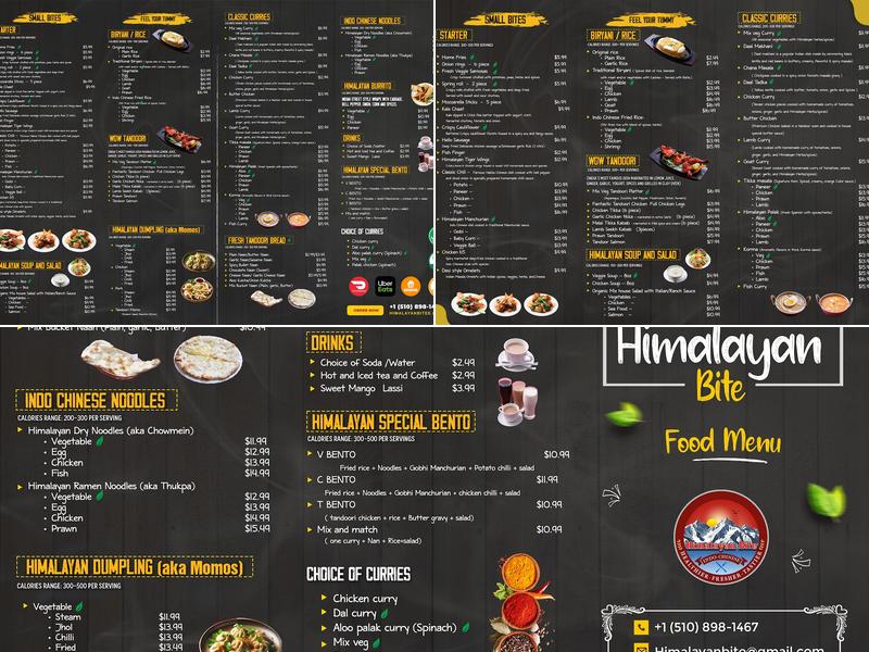 Himalayan Bite Menu