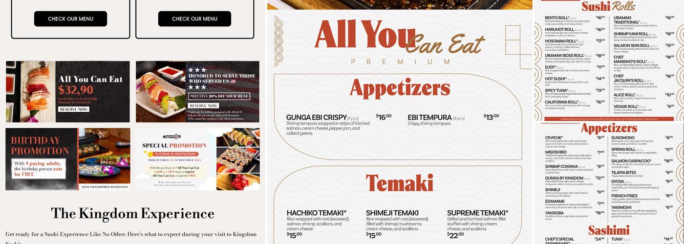 Kingdom Sushi Menu