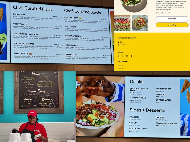 CAVA Menu