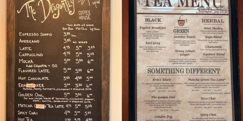 Dragonfly Coffee House Orcas Island Menu