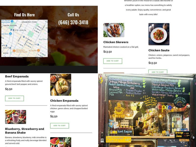 Mini Gourmet Deli Menu