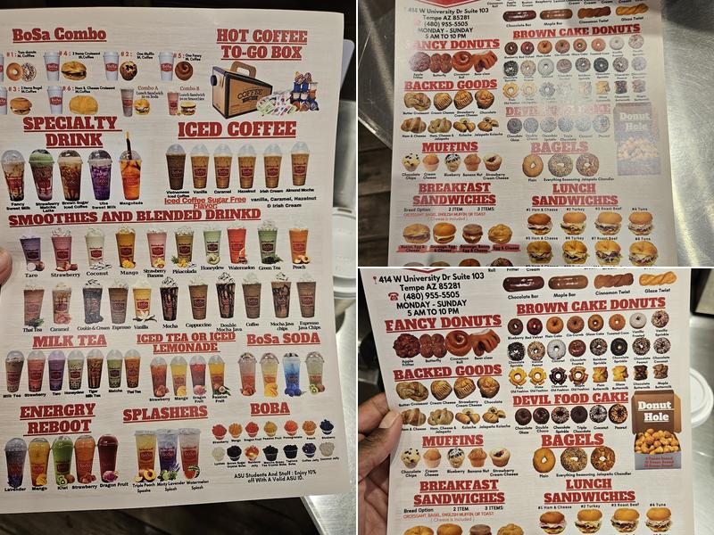 BoSa Donuts Menu