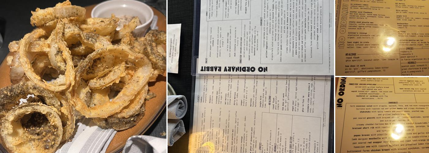 No Ordinary Rabbit Menu