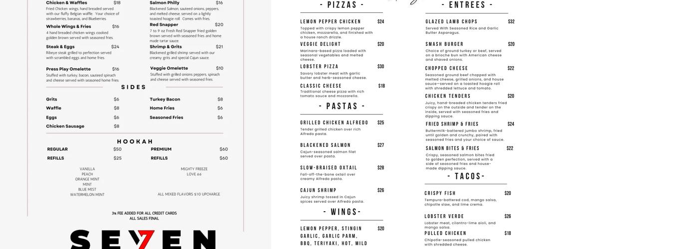 Seven MidTown Menu