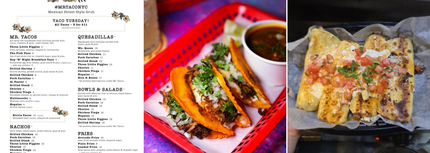 Mr Taco Menu