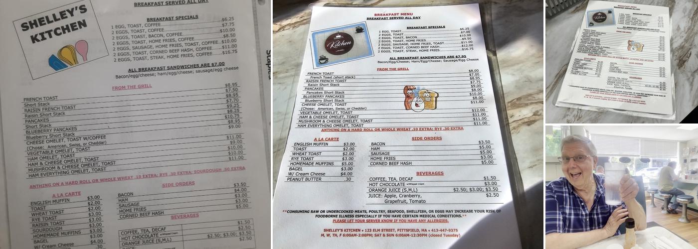 Shelley’s Kitchen Menu