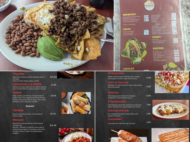 Taquitos El Nopal Menu