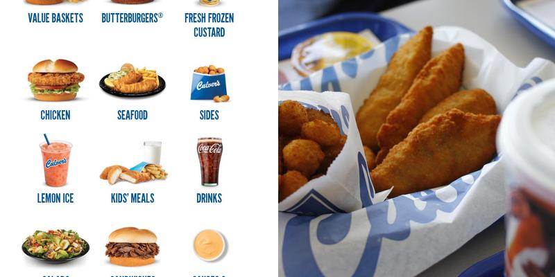 Culver’s Menu