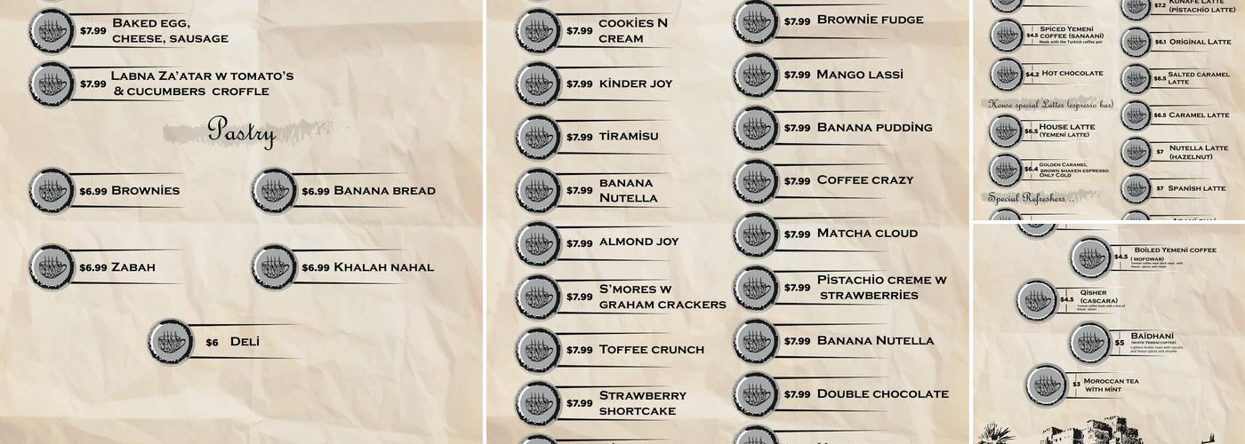 Dar Al-Coffee Menu