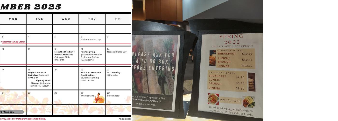 Ultimate Dining Menu