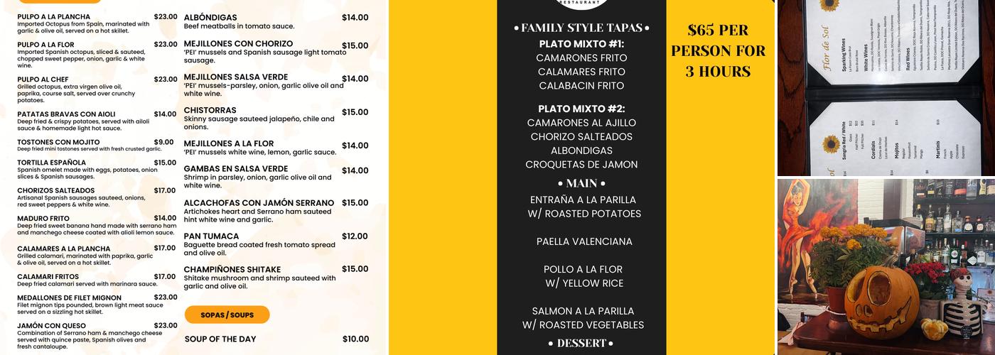 Flor De Sol Menu